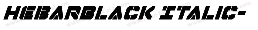 HebarBlack Italic字体转换